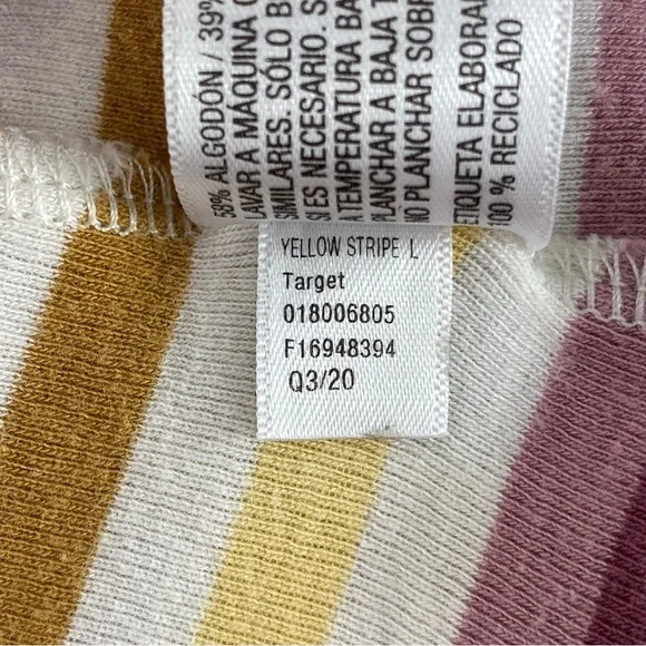 A New Day Yellow and Purple Striped Target Classic Casual Scoop Neck Tank Top - Picture 13 of 13